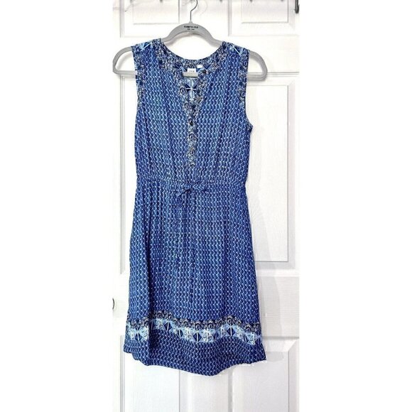 GAP Blue Patterned Midi Dress - Picture 9 of 9